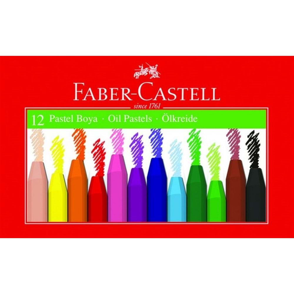 faber pastel boya 12 li karton kutu