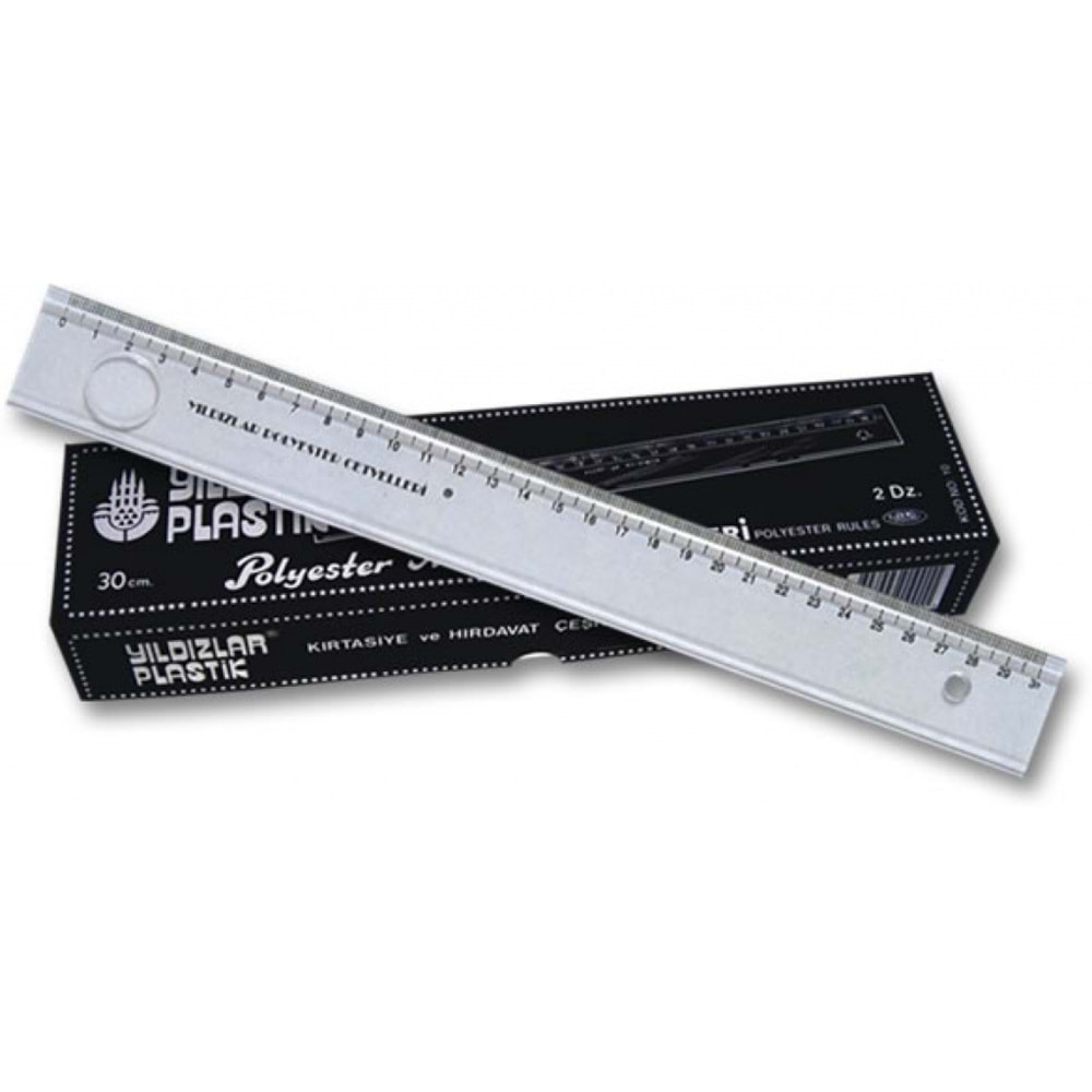 yıldızlar cetvel plastik 30 cm