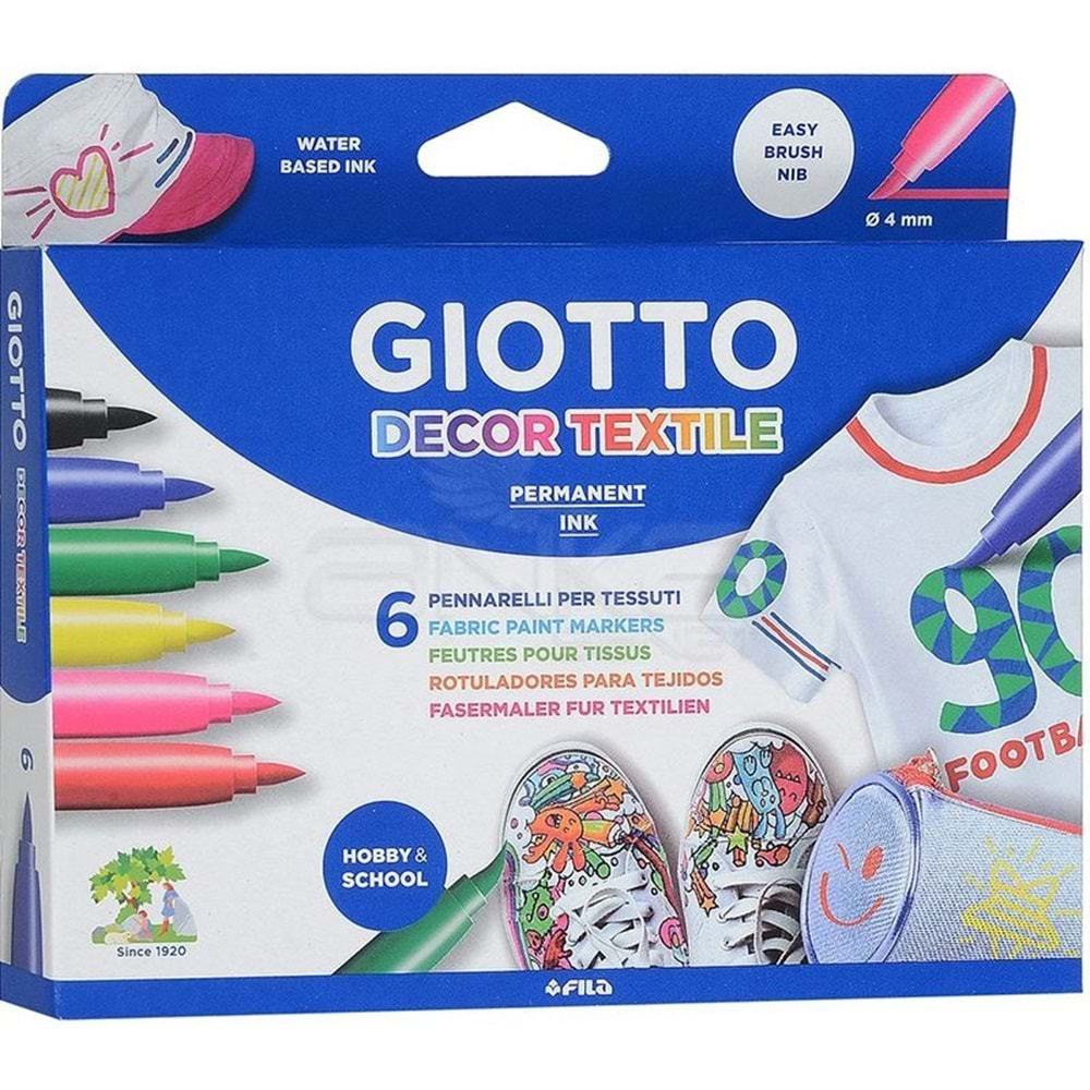 giotto tekstil kalemi 6 lı set