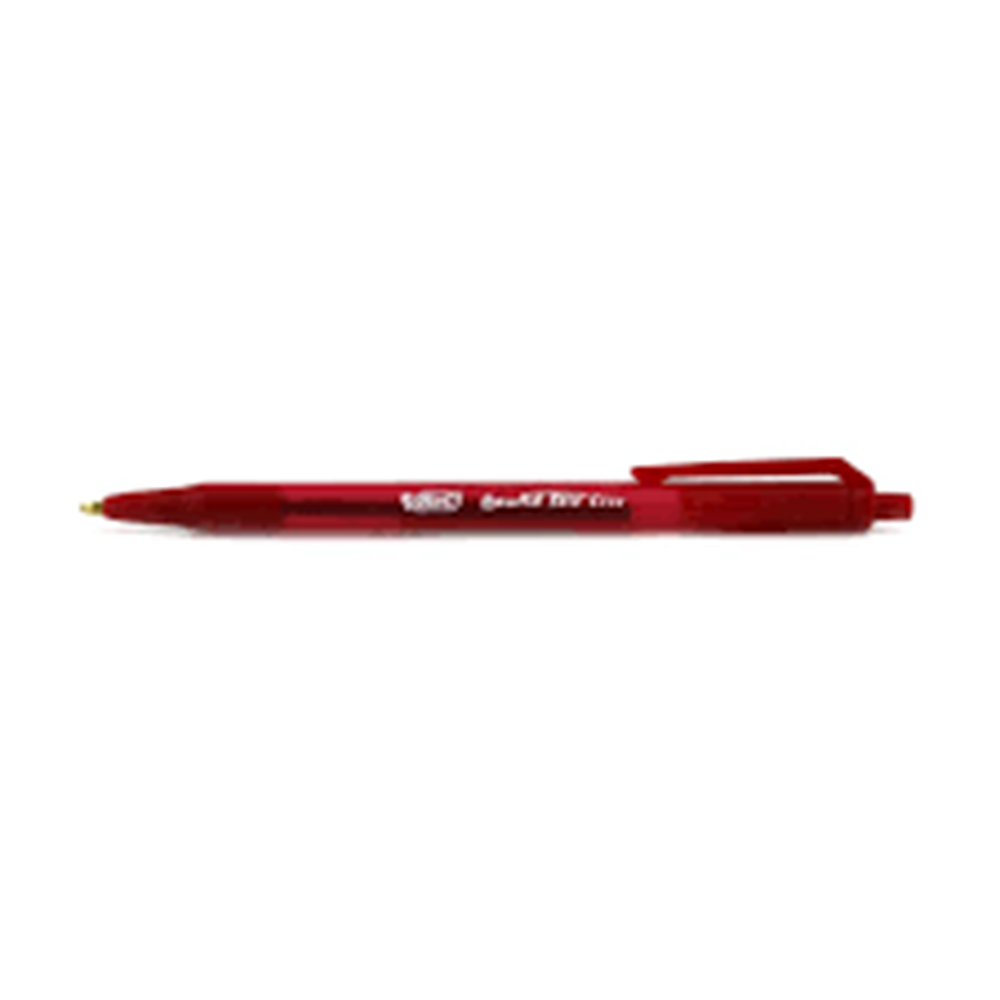 bic tükenmez kalem basmalı kırmızı