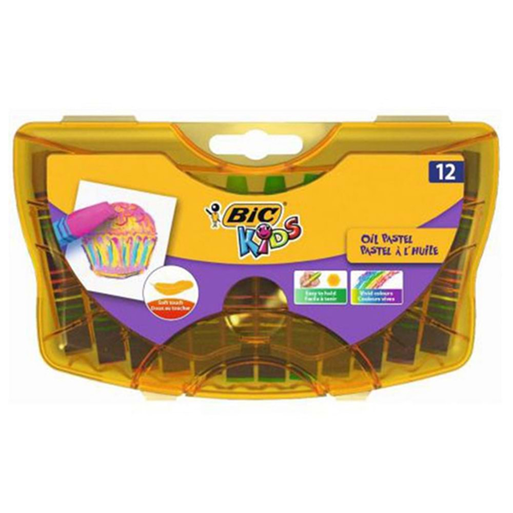 bic pastel boya 12 li çantalı