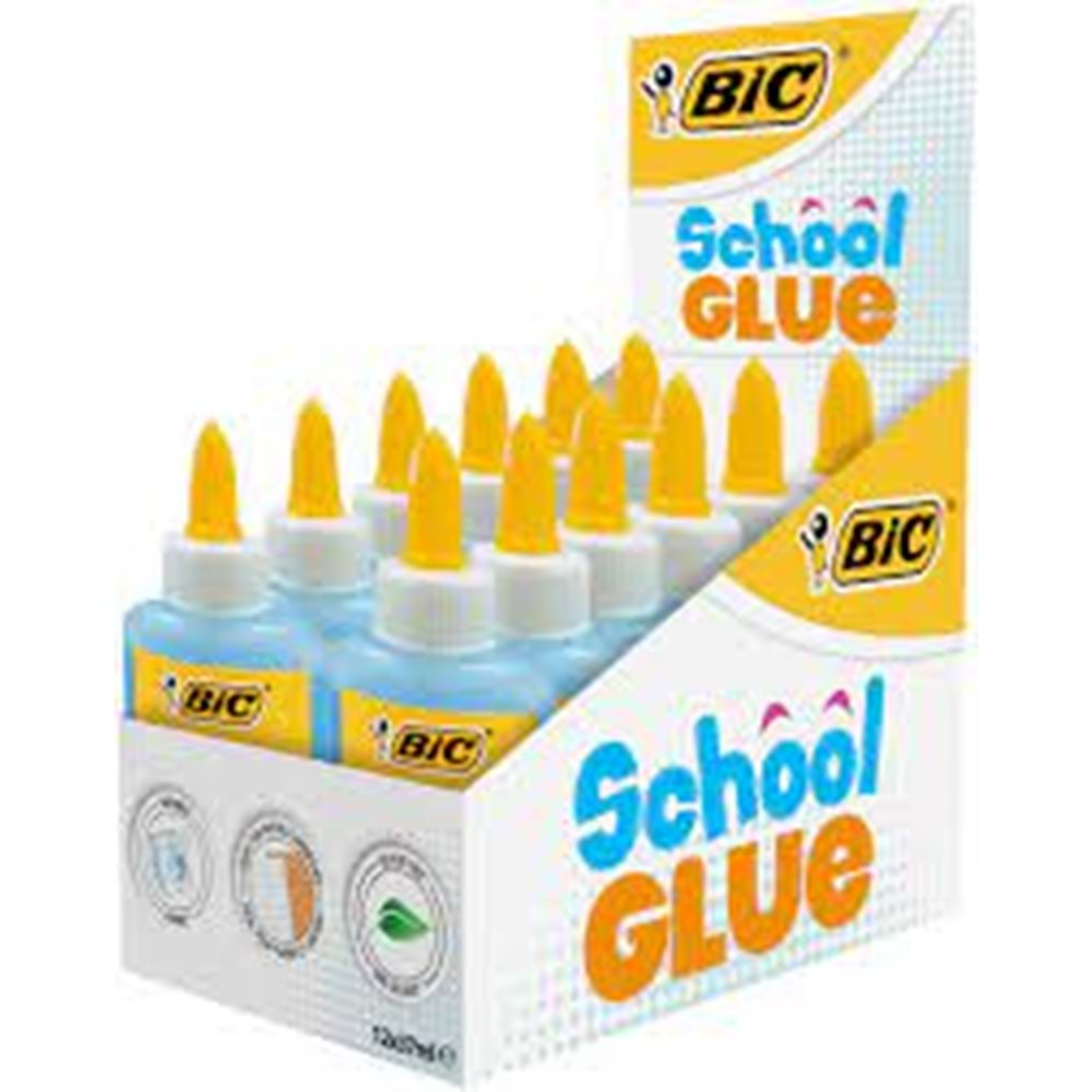 bic school glue sıvı yapıştırıcı su bazlı 37 ml