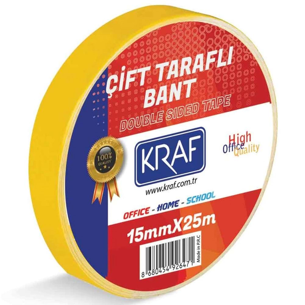 kraf çift taraf bant 15mmx25mt