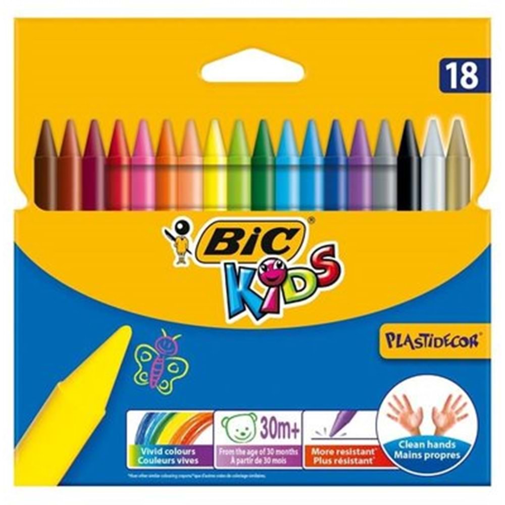 bic mum boya silinebilir pastel 18 li