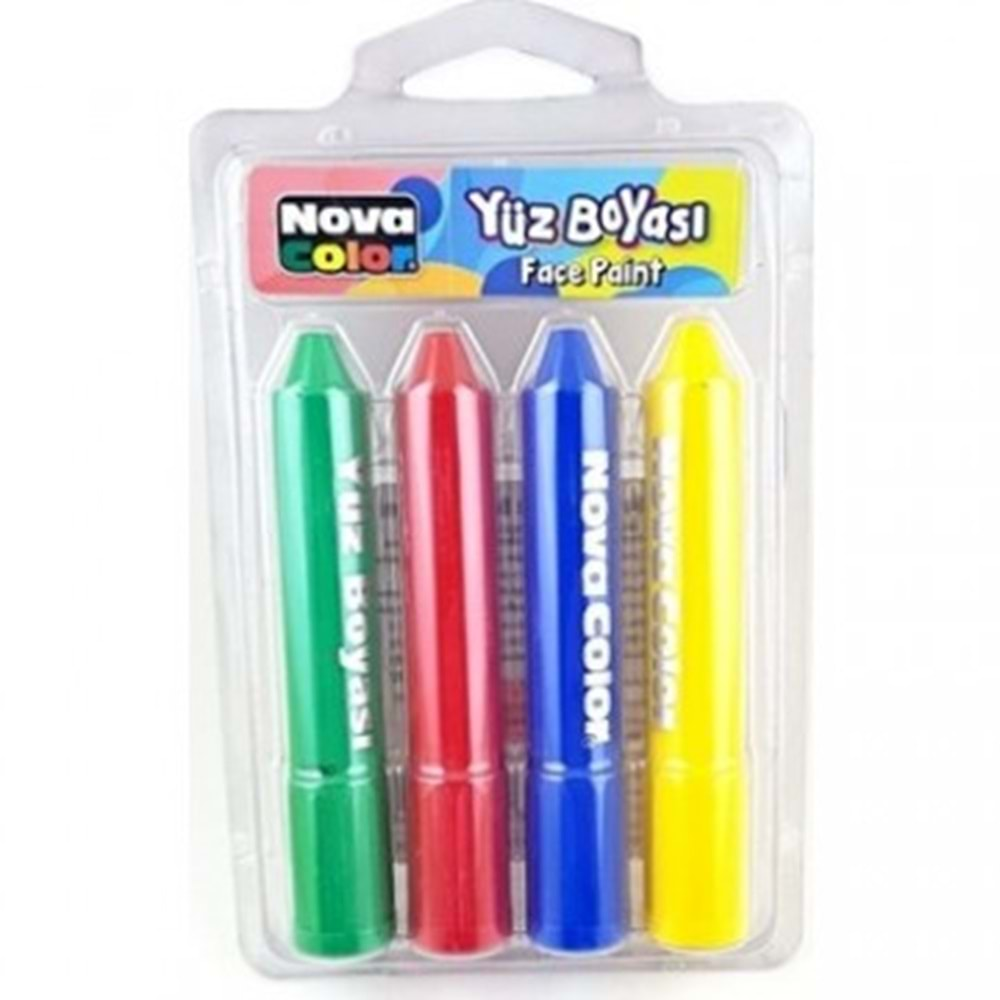 novacolor yüz boyası 4 lü set