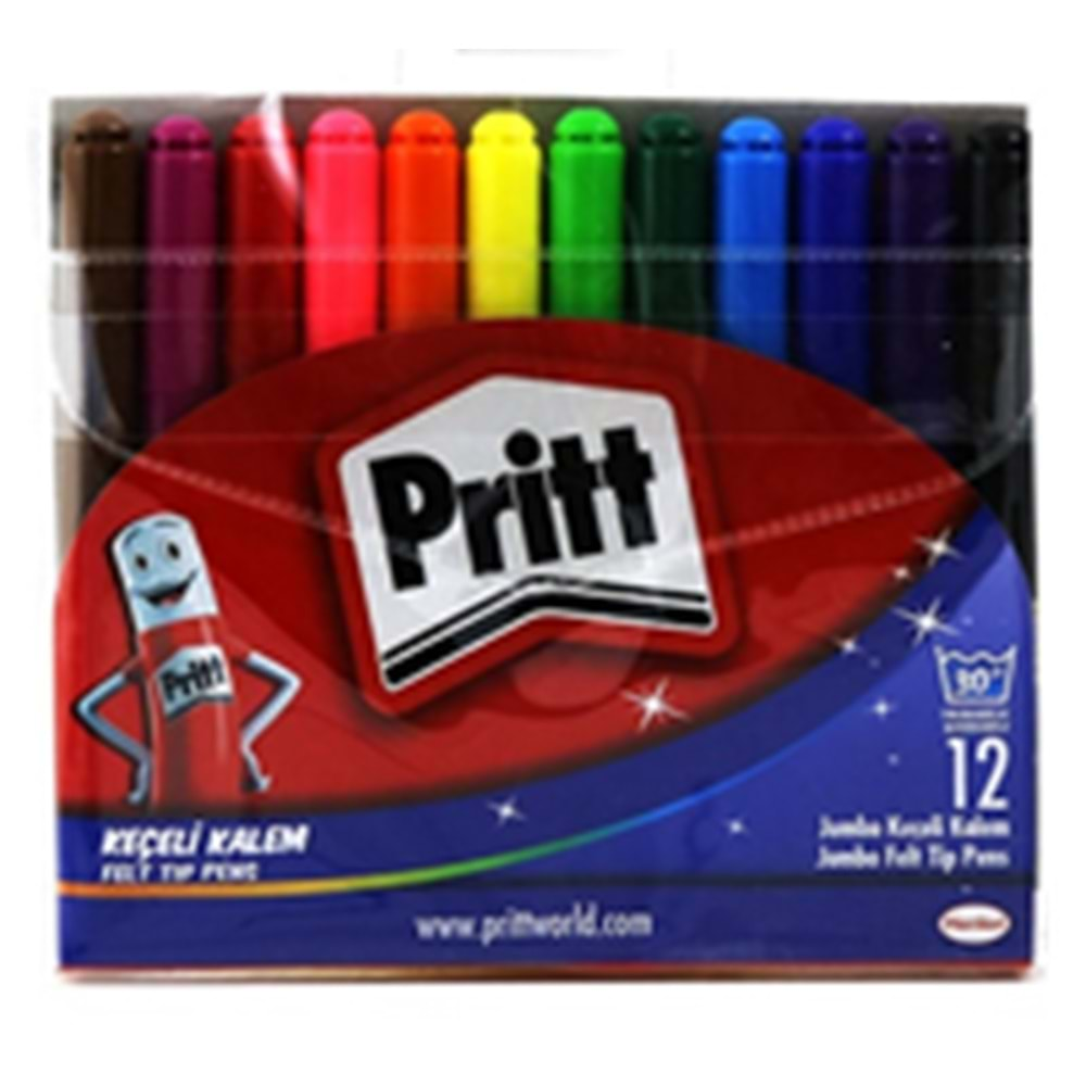 pritt keçeli kalem jumbo 12 li