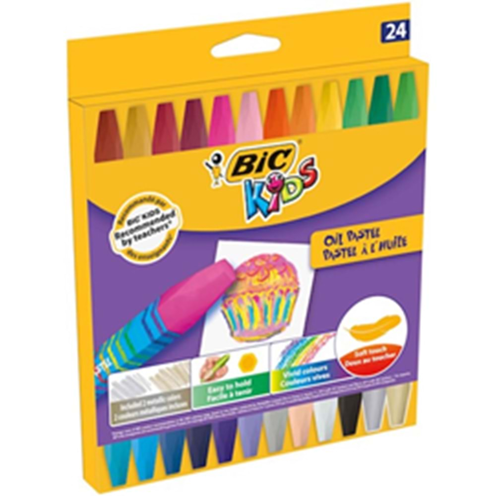 bic pastel boya 24 lü karton kutu