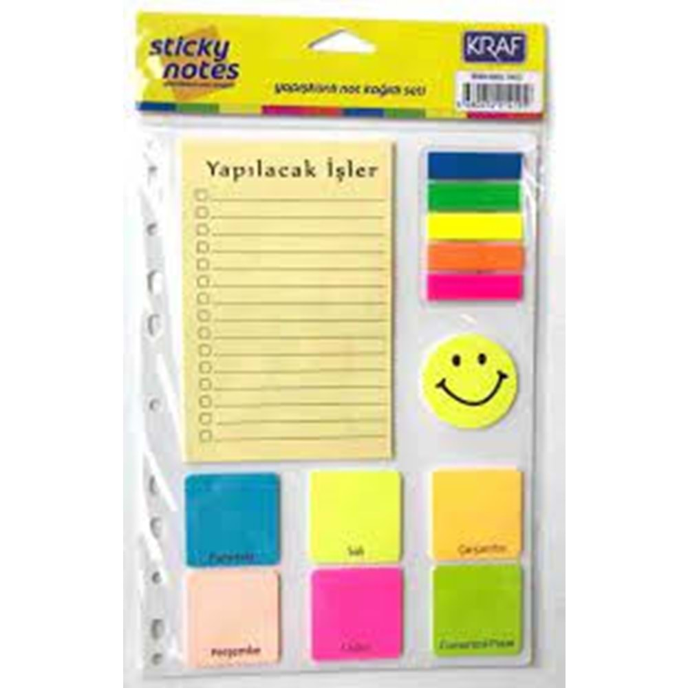 kraf postit karışık set