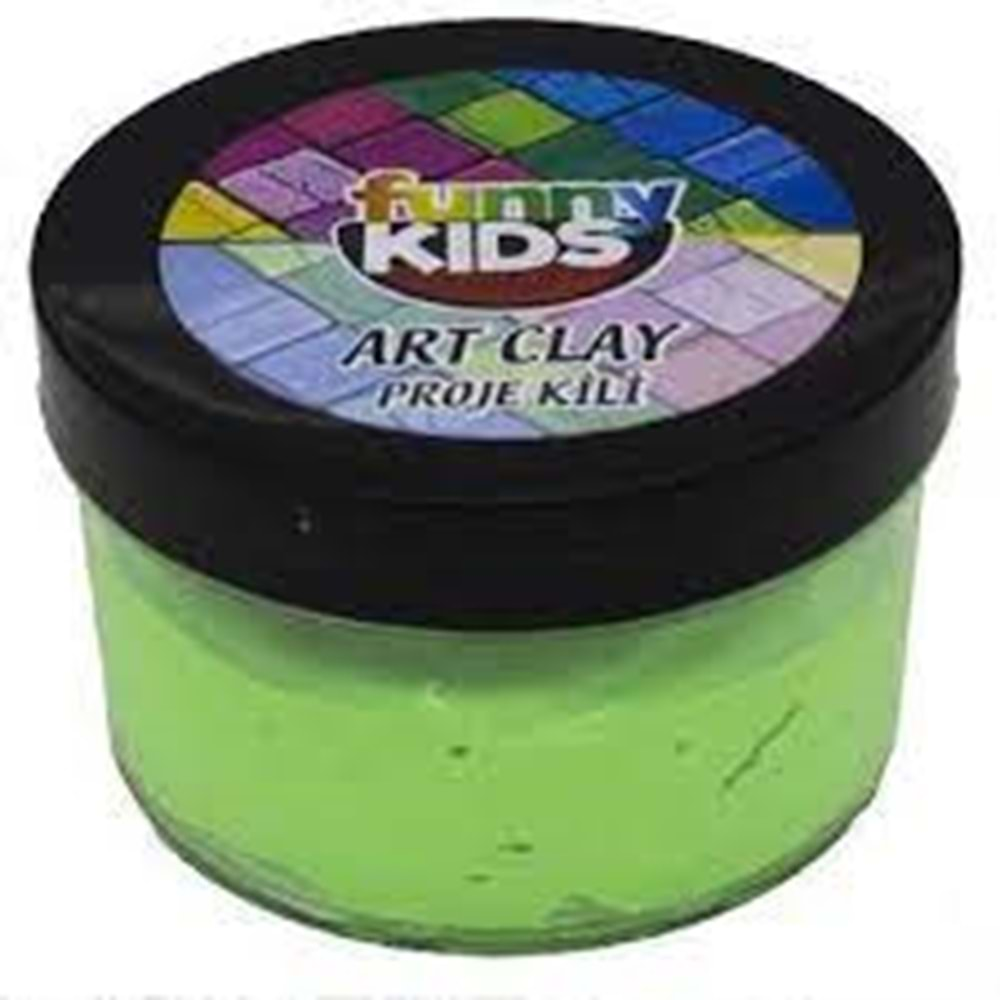 funny kids art clay proje kili yeşil