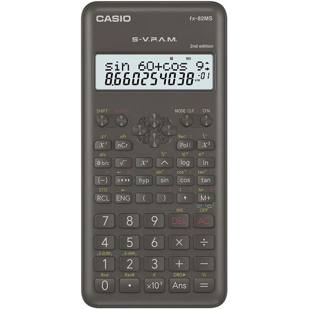 casio hesap makinesi fx-82ms 2. nesil fonksiyonlu bilimsel