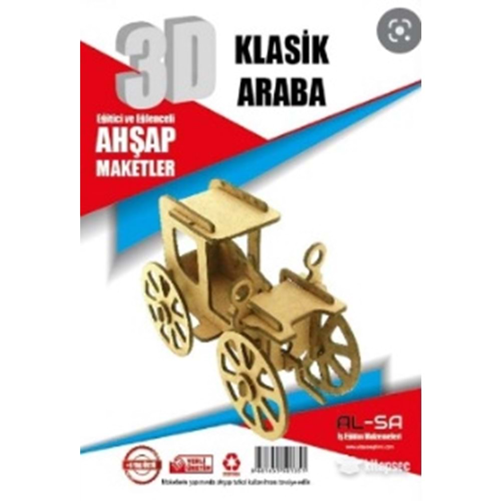 al-sa ahşap maket klasik araba