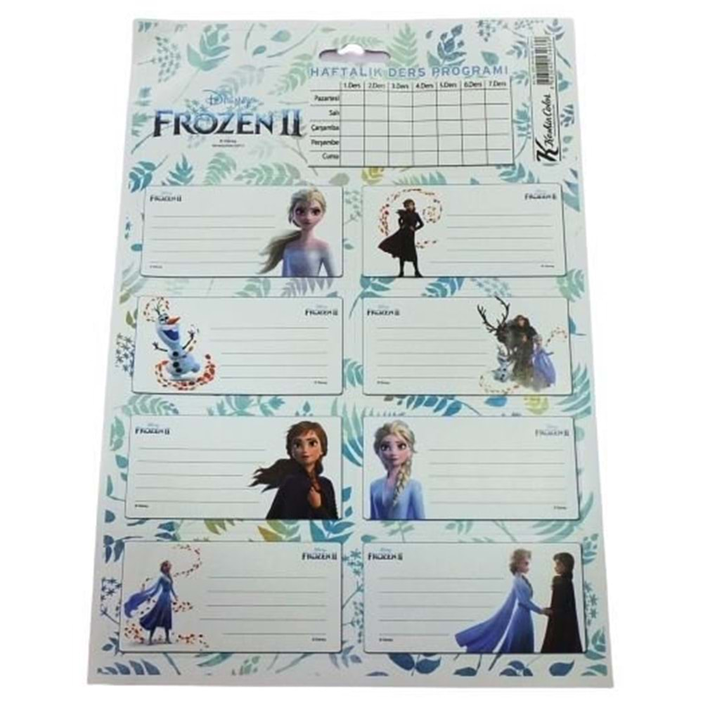 keskin frozen defter etiketi 3 sayfa