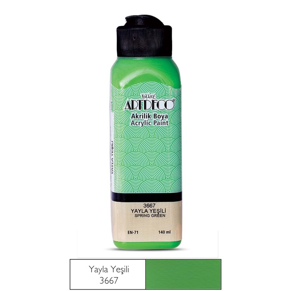 artdeco akrilik boya 140 ml yayla yeşili