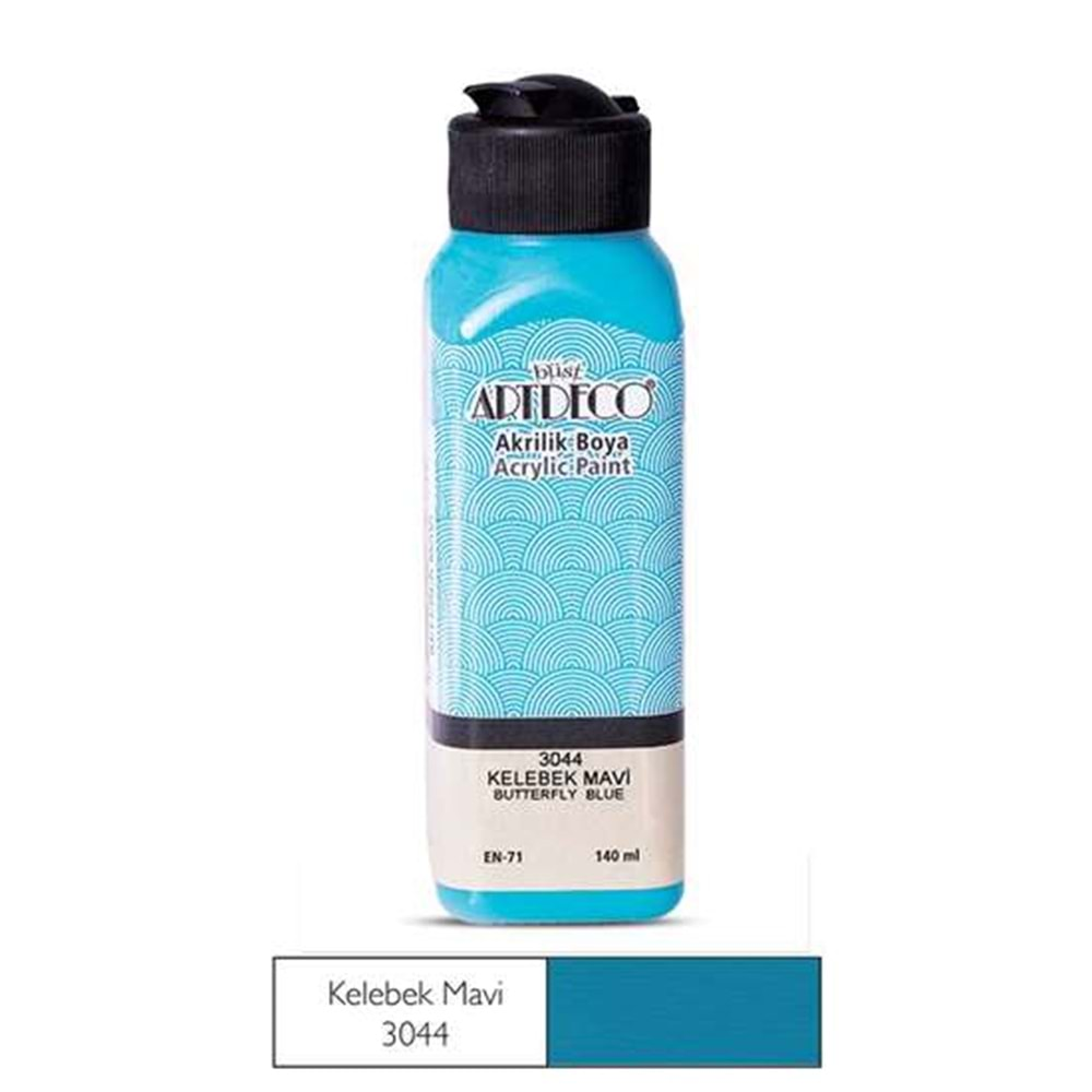 artdeco akrilik boya 140 ml kelebek mavisi