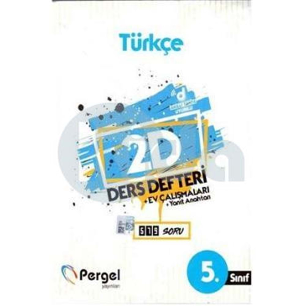 Pergel 5. Sınıf Türkçe 2D Ders Defteri