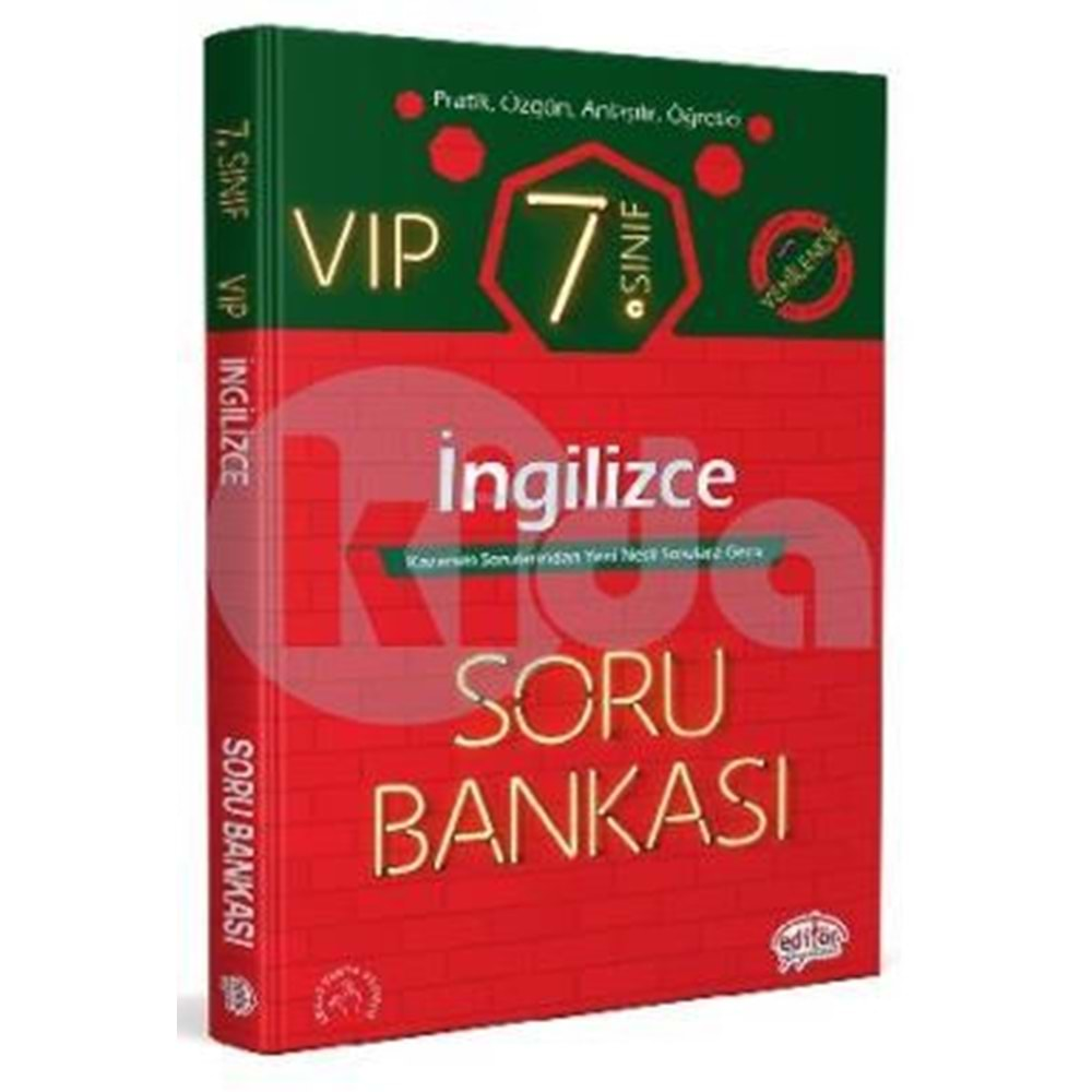 Editör 7. Sınıf VIP İngilizce Soru Bankası