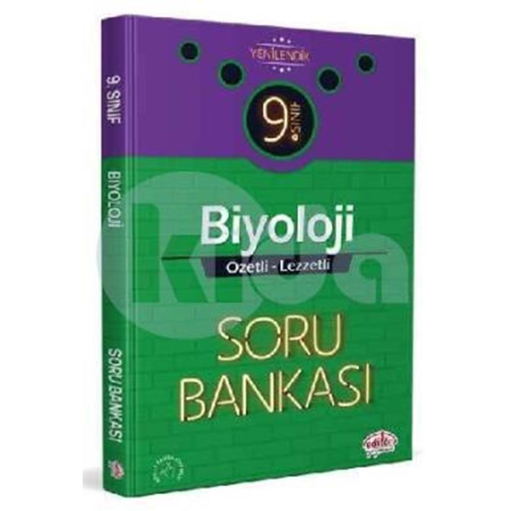 Editör 9. Sınıf VIP Biyoloji Özetli Lezzetli Soru Bankası