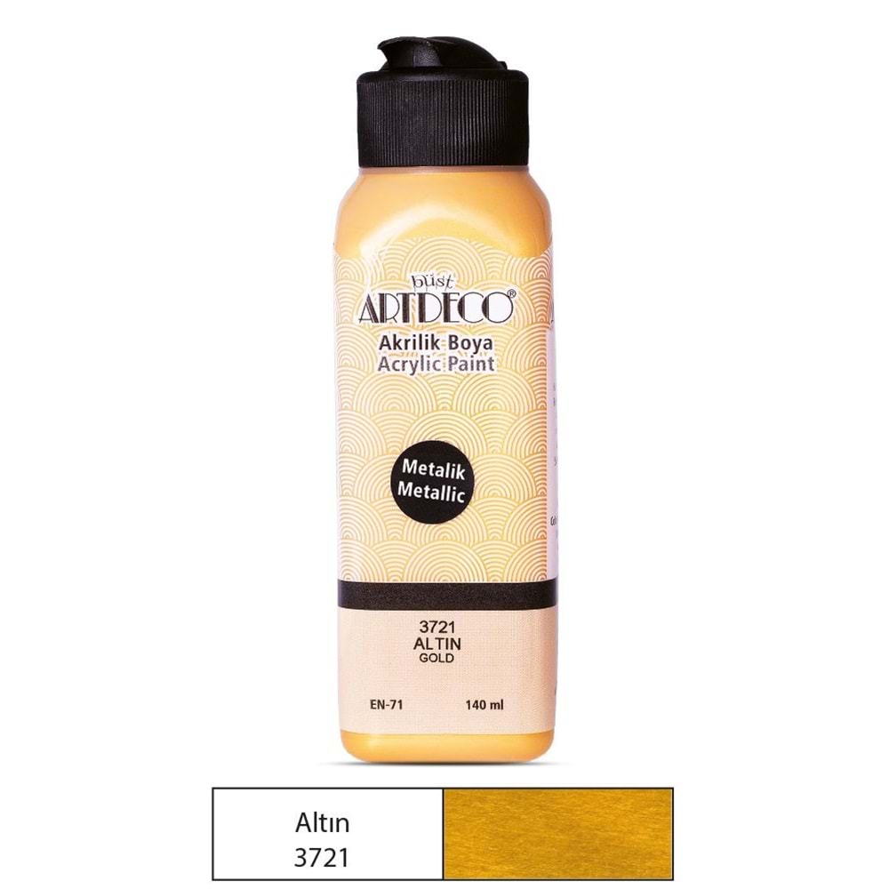 artdeco akrilik boya metalik altın 140 ml