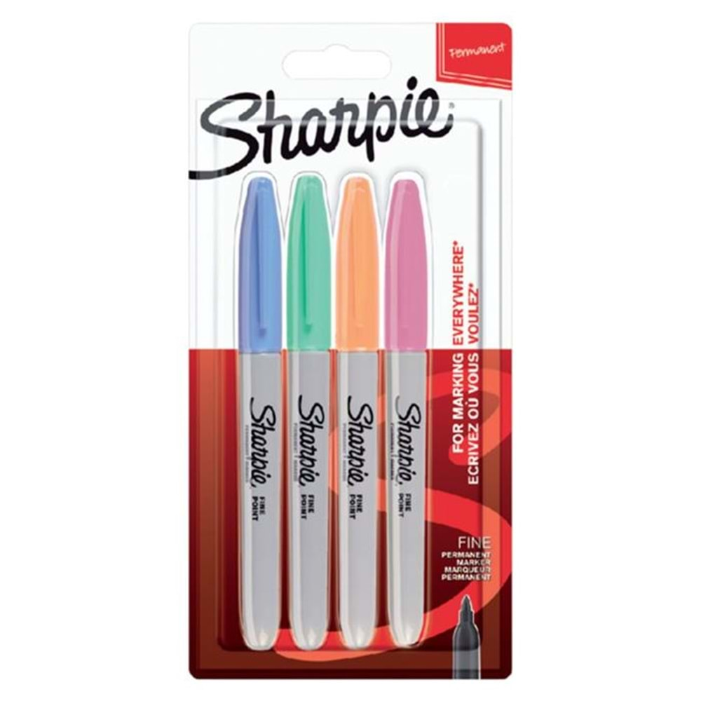 sharpie permanent kalem 4 lü set pastel