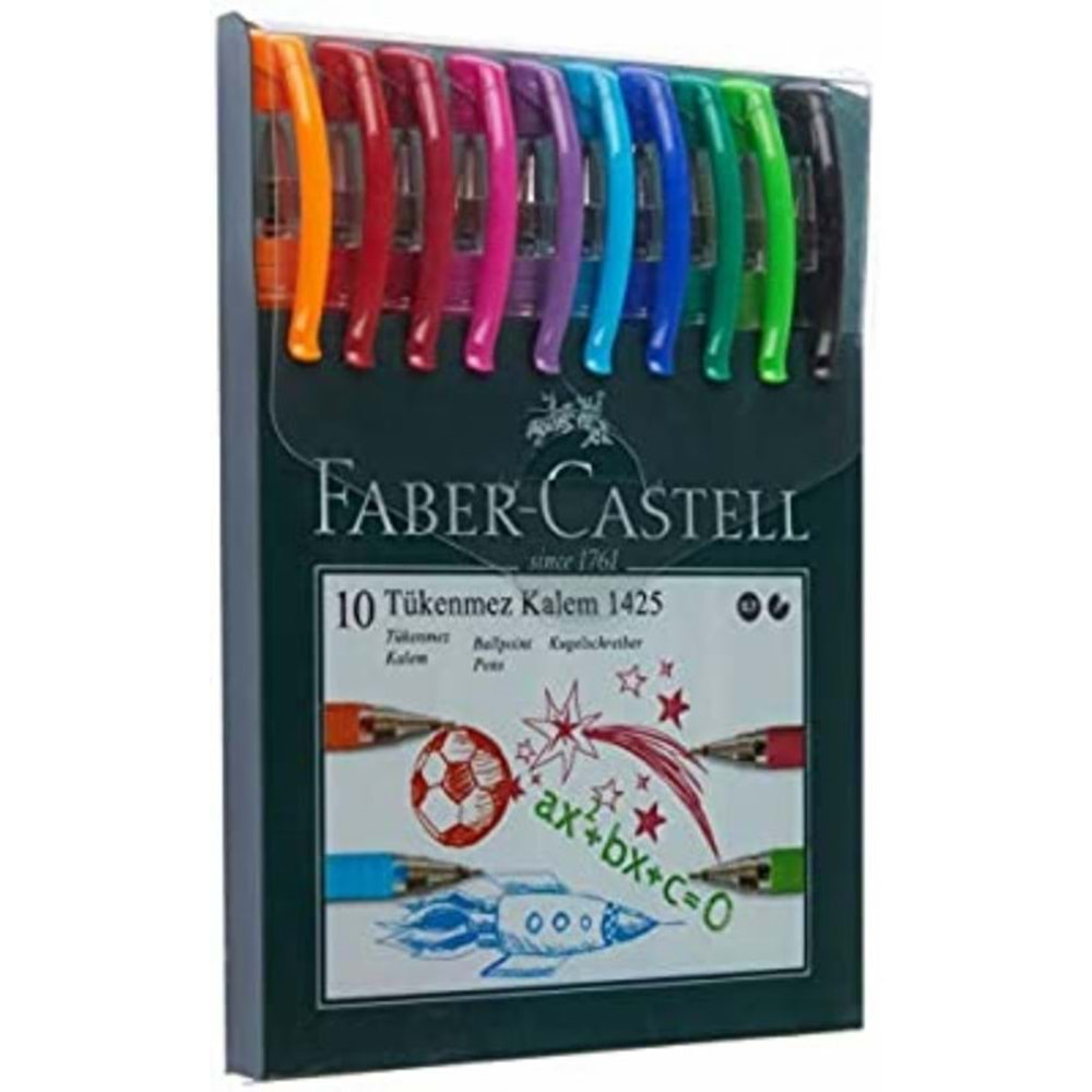 faber tükenmez kalem 1425 10 lu set