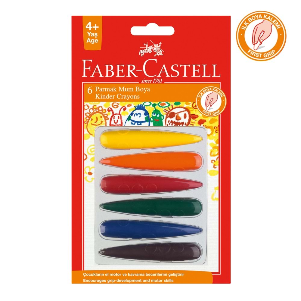 faber parmak mum boya 6 lı