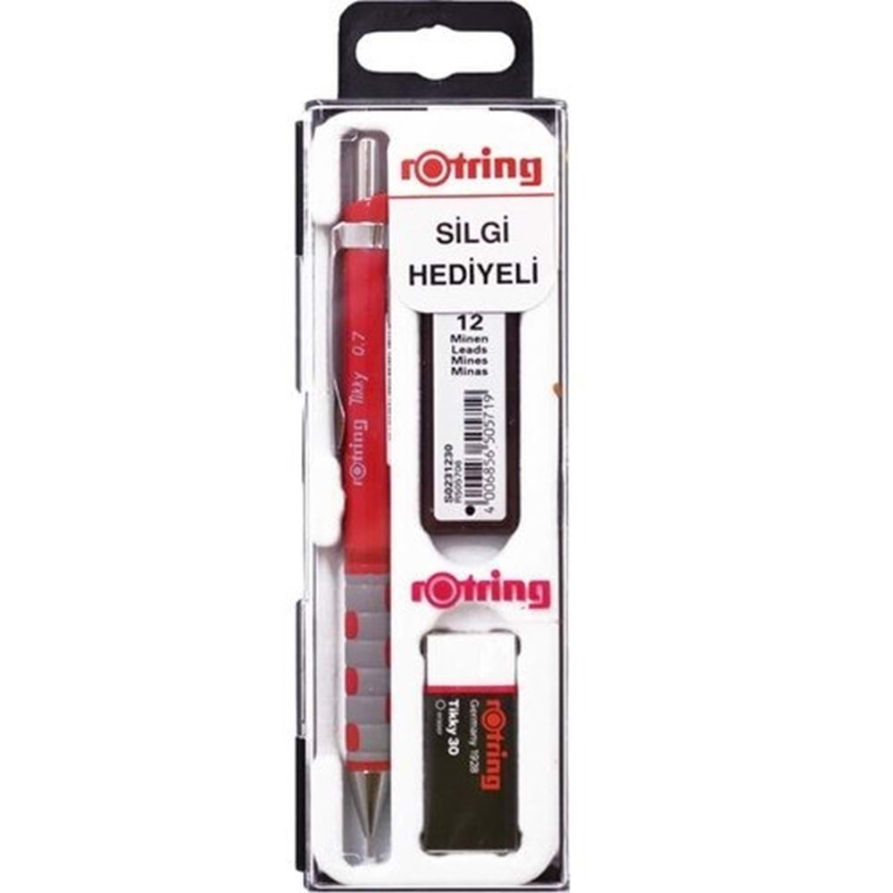 rotring tikky uçlu kalem 0,7 3 lü set kırmızı