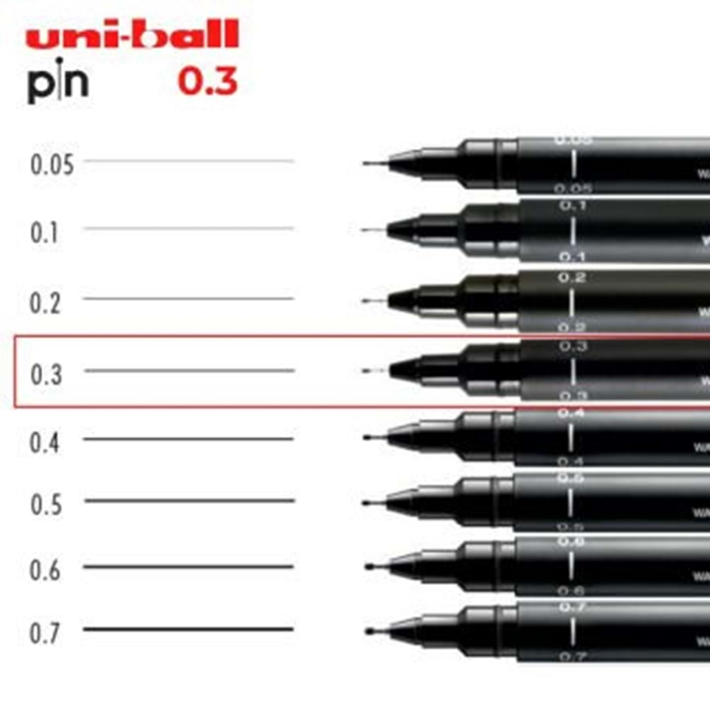 uniball çizim kalemi, 0,7 siyah