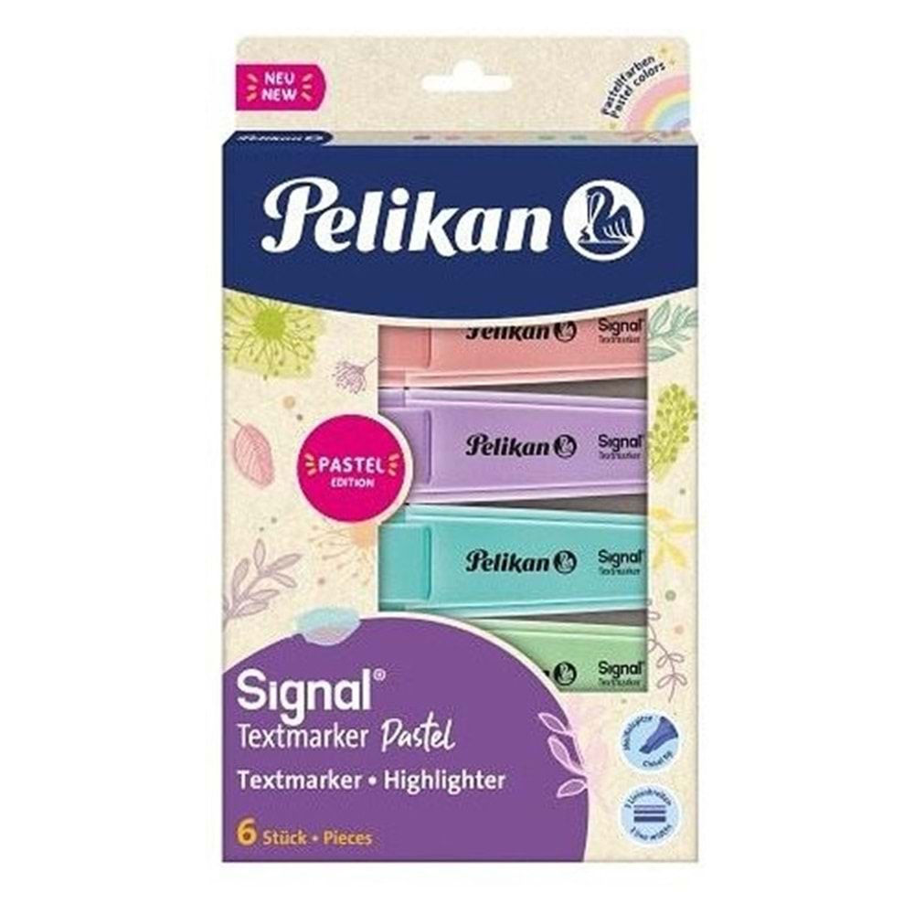 pelikan fosforlu kalem pastel renk 6 lı set