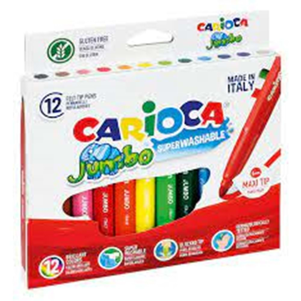 carioca keçeli kalem jumbo 12 li