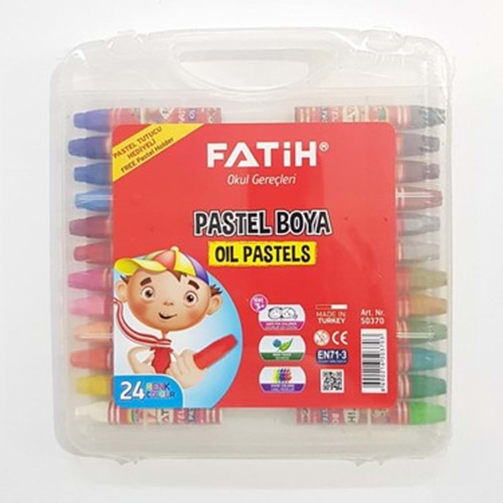 fatih pastel boya 24 lü çantalı