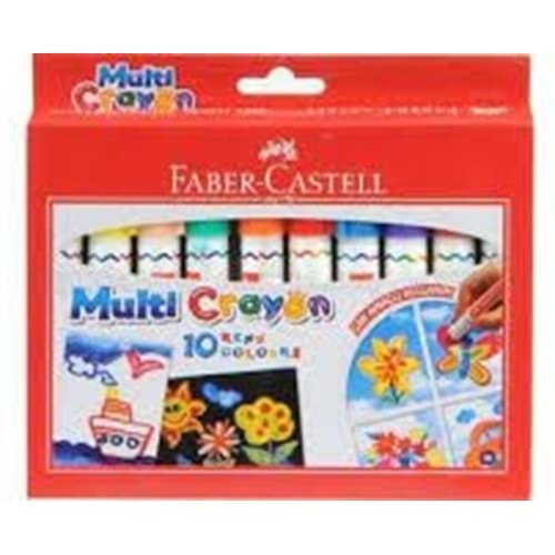 faber jel mum boya multi crayon 10 lu