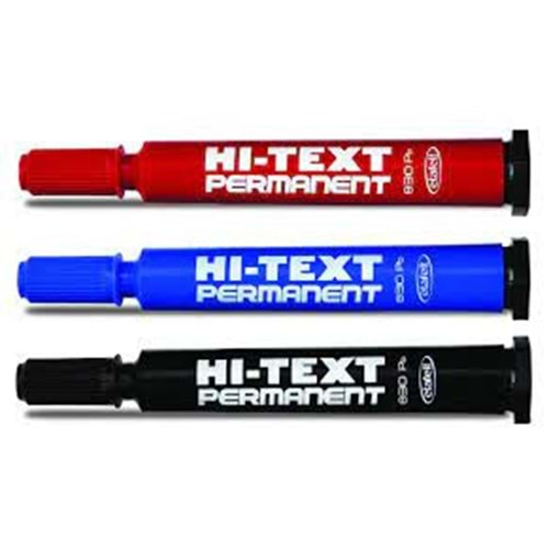 hi-text permanent marker asetat kalemi mavi kesik uç