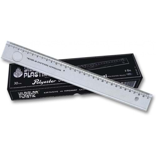 yıldızlar cetvel plastik 30 cm