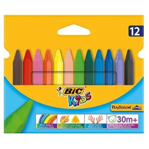 bic mum boya silinebilir pastel jumbo 12 li