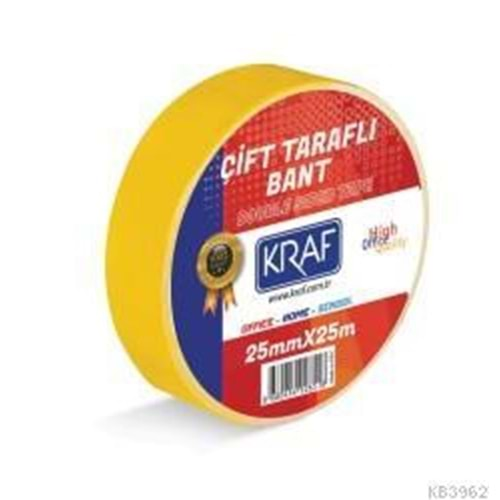 kraf çift taraf bant 12x25 mt