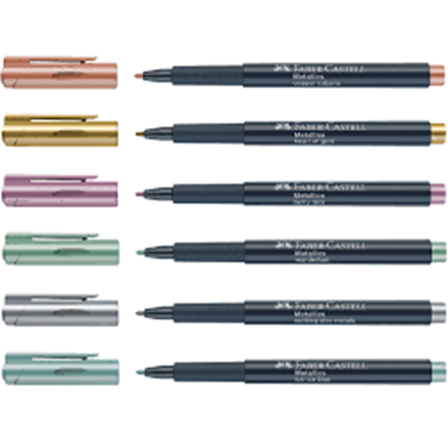 faber metalik marker mavi