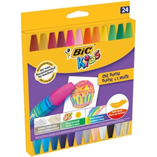 bic pastel boya 24 lü karton kutu