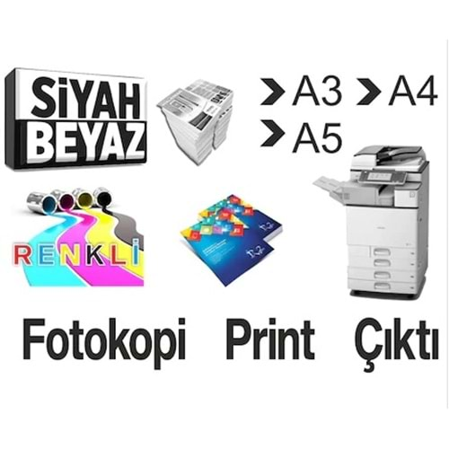 renkli fotokopi & çıktı a4