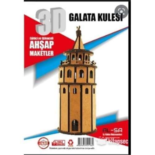 alsa 3 boyutlu maket ahşap galata kulesi