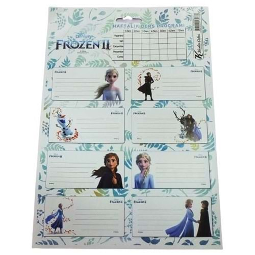 keskin frozen defter etiketi 3 sayfa