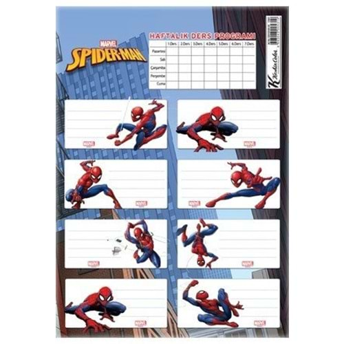 keskin spiderman defter etiketi 3 yaprak