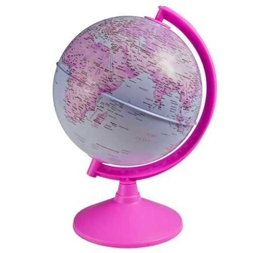 gürbüz dünya küre ışıksız pembe 20 cm