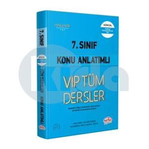 Editör 7. Sınıf VIP Tüm Dersler Konu Anlatımlı Mavi Kitap