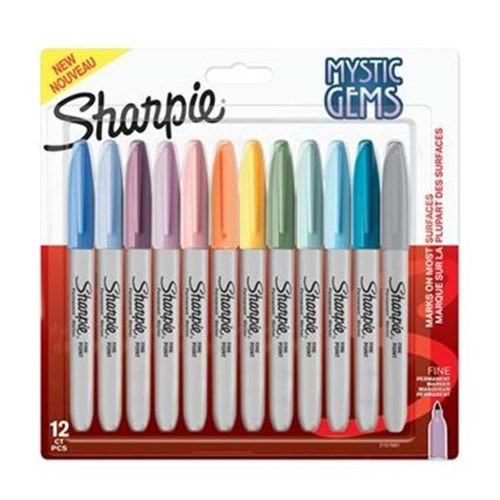 sharpie permanent kalem 12 li set mystic gems