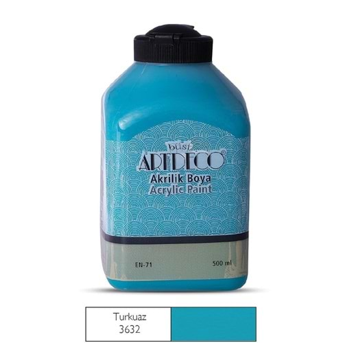 artdeco akrilik boya 500 ml turkuaz