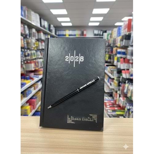 İSİM BASKILI AJANDA + İSİM BASKILI SCRİKSS TÜKENMEZ KALEM