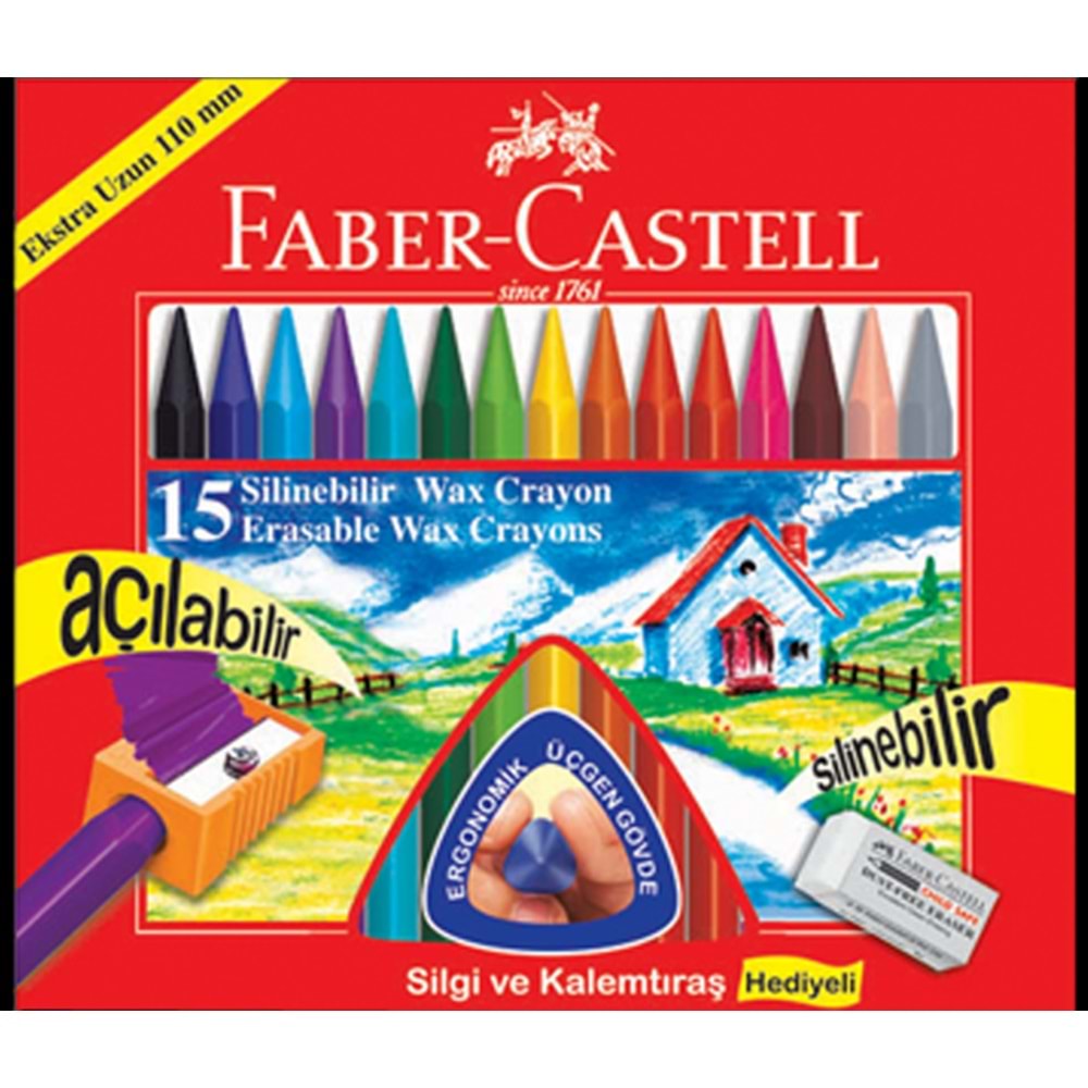 faber mum boya silinebilir pastel 15 li