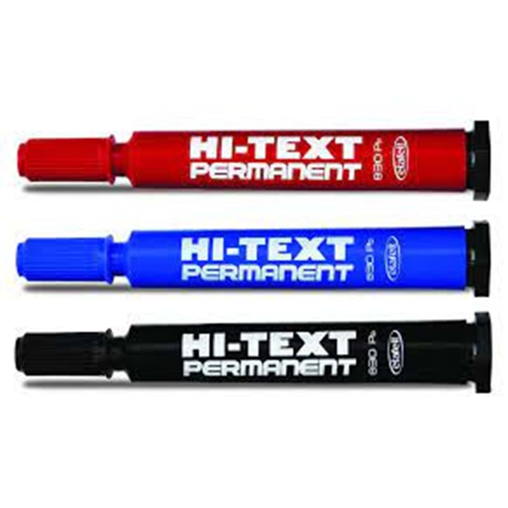 hi-text permanent marker asetat kalemi siyah yuvarlak uç