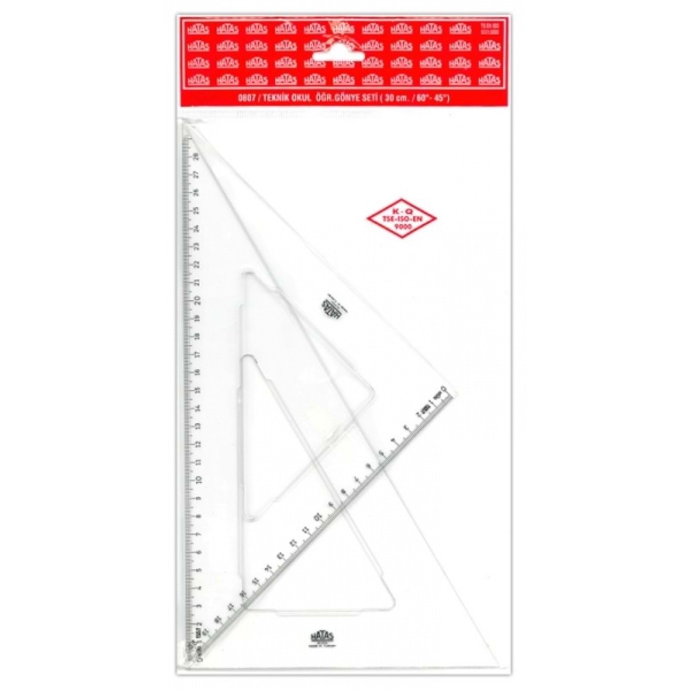 hatas gönye seti 45-60 / 30 cm cetvel