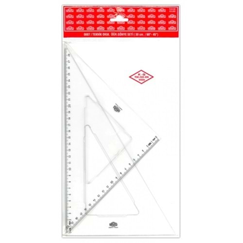 hatas gönye seti 45-60 / 30 cm cetvel